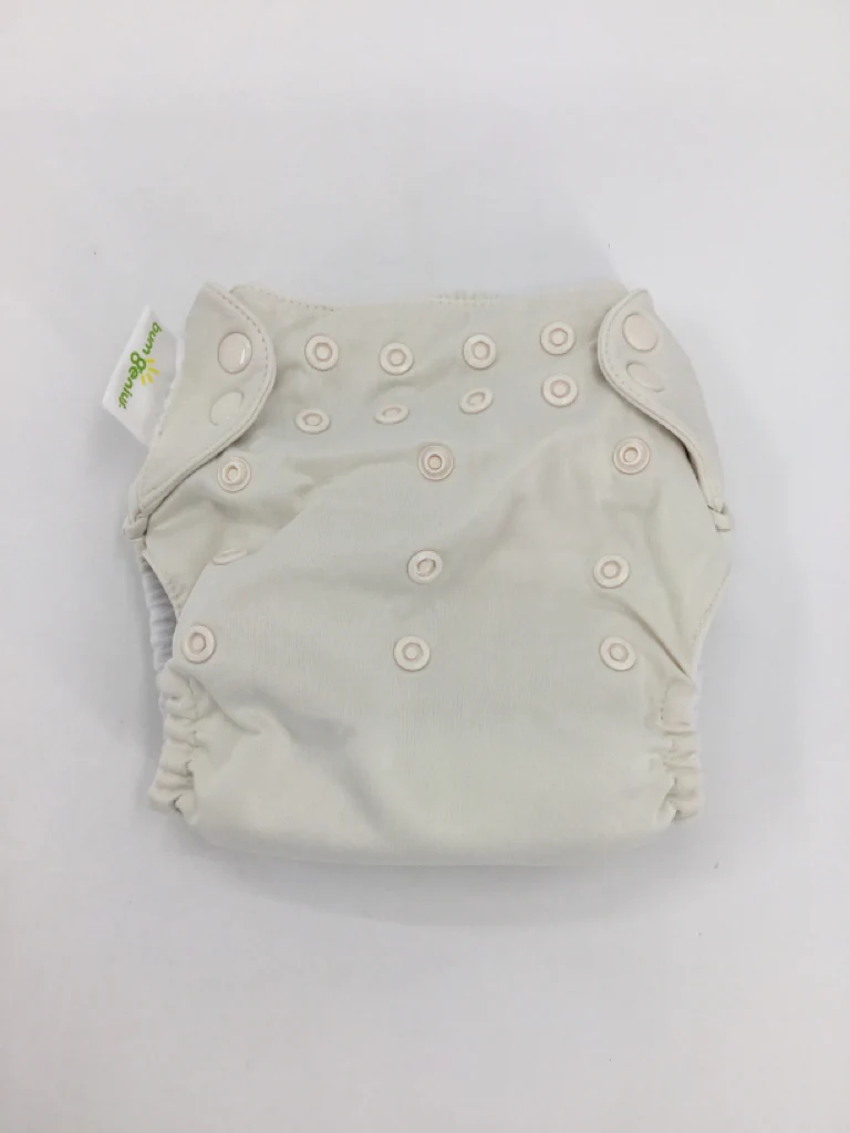 Bum Genius Child Size ONE White Solid Free Time Cloth Diaper