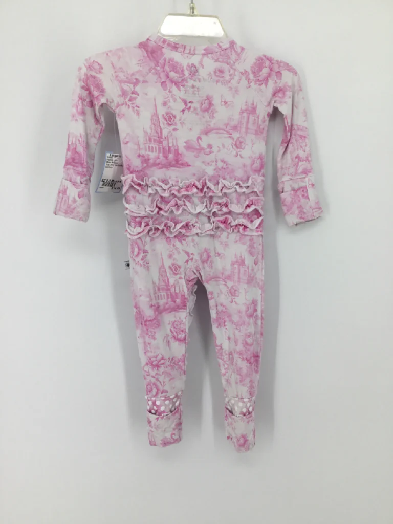Bums & Roses Child Size 0-3 Months Pink Pajamas - girls - Image 2