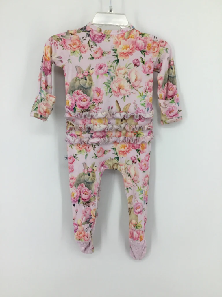 Bums & Roses Child Size 0-3 Months Pink Sleepers - Image 2