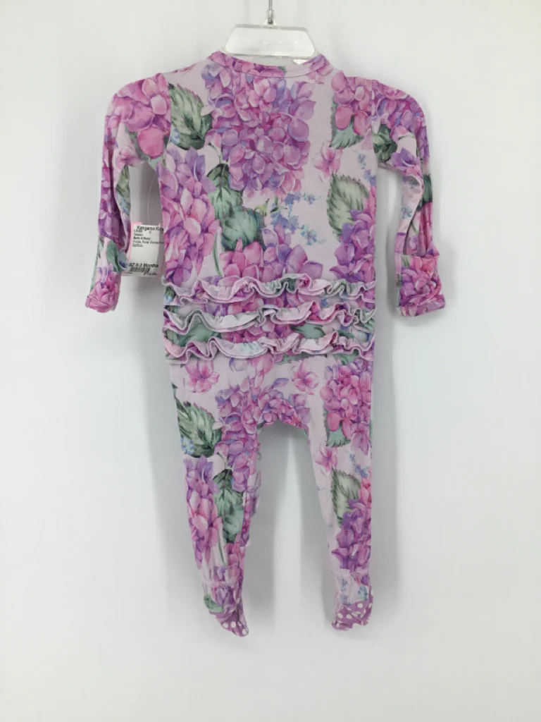 Bums & Roses Child Size 0-3 Months Purple Sleepers - Image 2