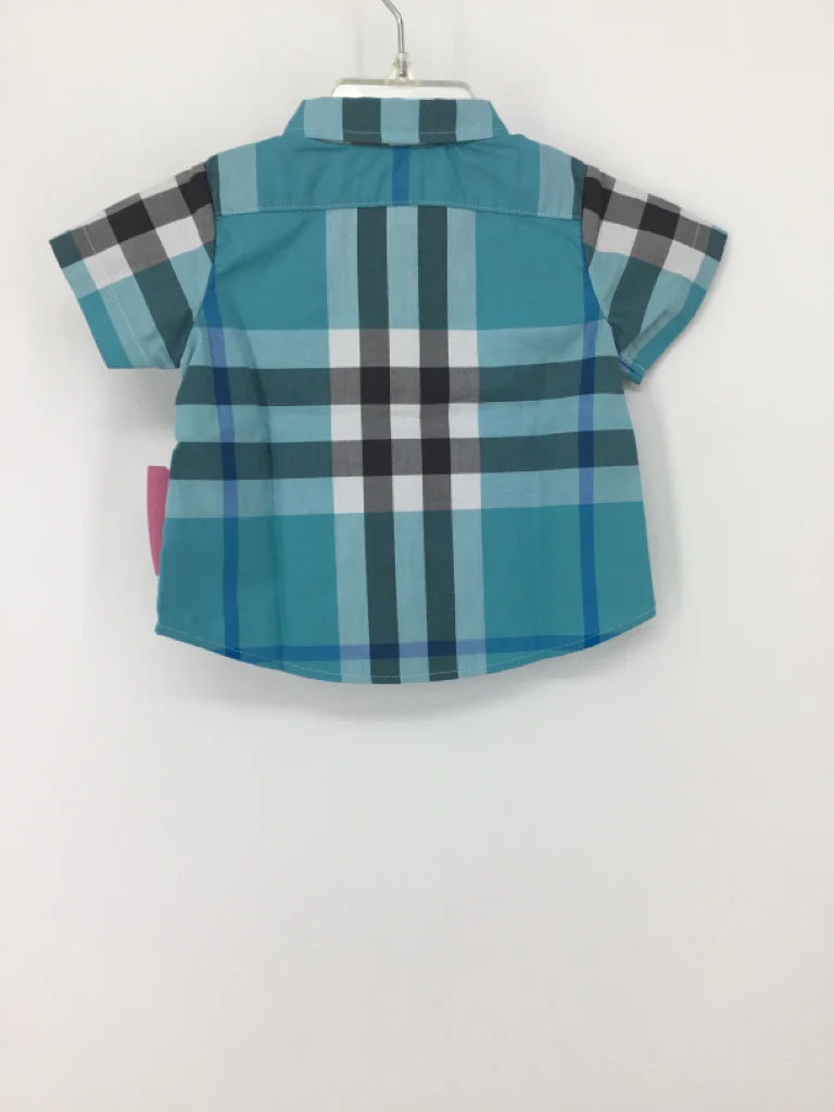 Burberry Child Size 3 Months Blue Plaid Shirt - boys - Image 2