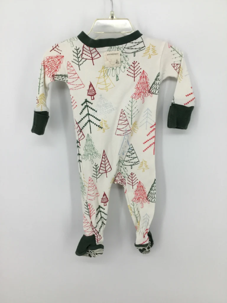 Burt's Bees Baby Child Size 0-3 Months Green Christmas Sleeper - Image 2