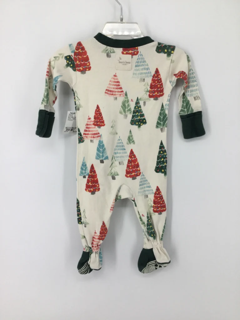 Burt's Bees Baby Child Size 0-3 Months Green Christmas Sleeper - Image 2