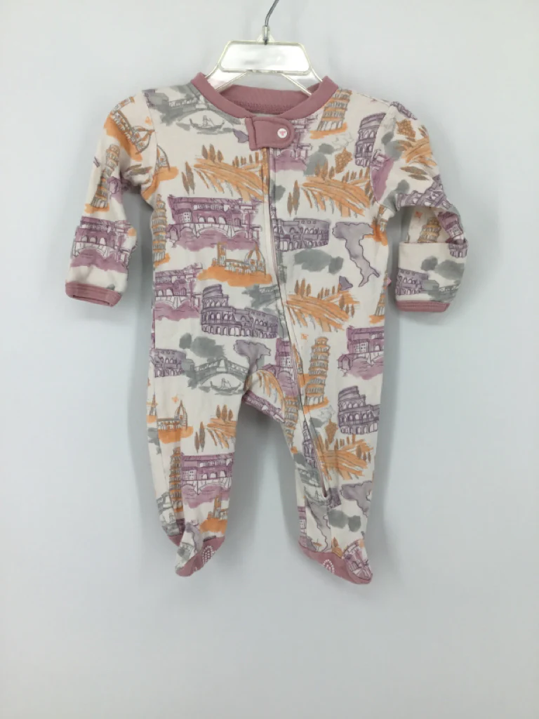 Burt's Bees Baby Child Size 0-3 Months Pink Sleepers