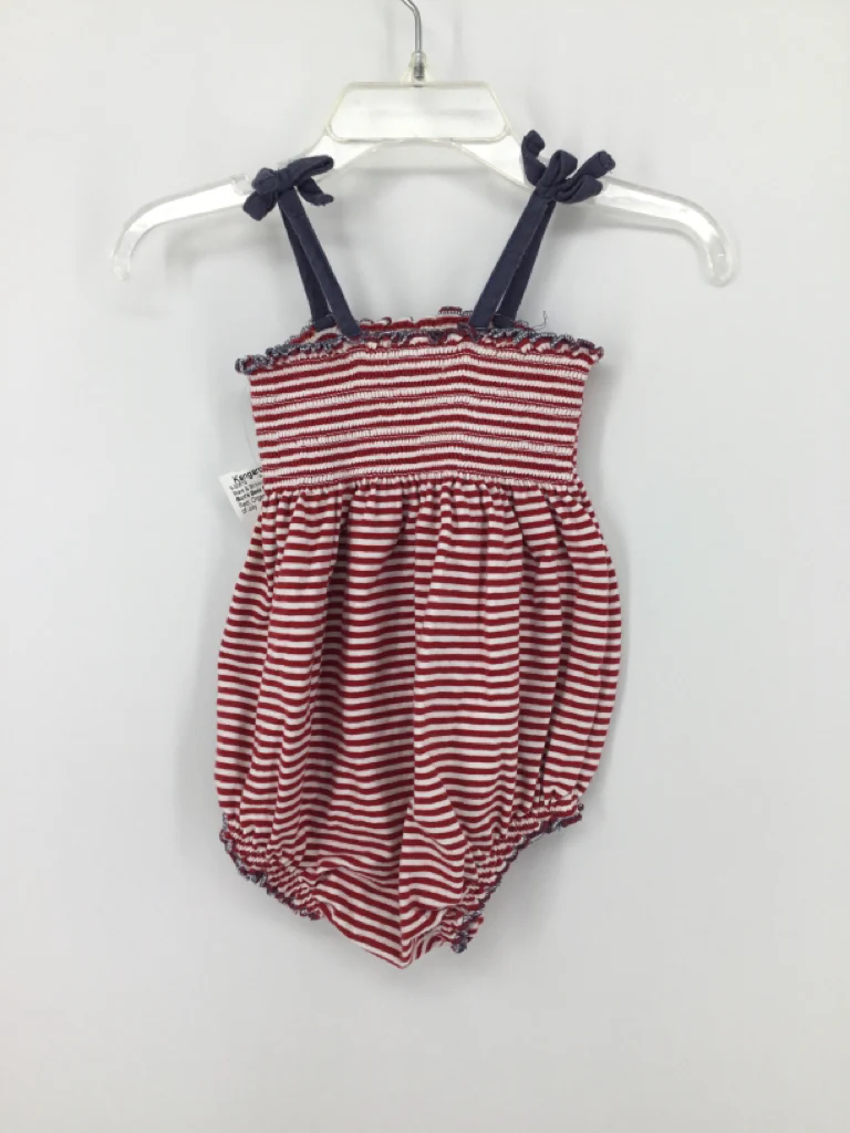 Burt's Bees Baby Child Size 0-3 Months Red Stars & Stripes Outfit - Image 2