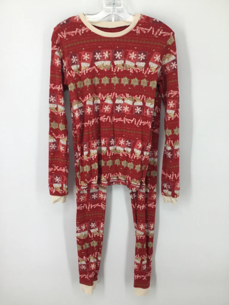 Burt's Bees Baby Child Size 12 Red Christmas Pajamas
