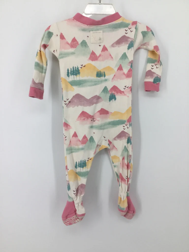 Burt's Bees Baby Child Size 3-6 Months Pink Sleepers - Image 2