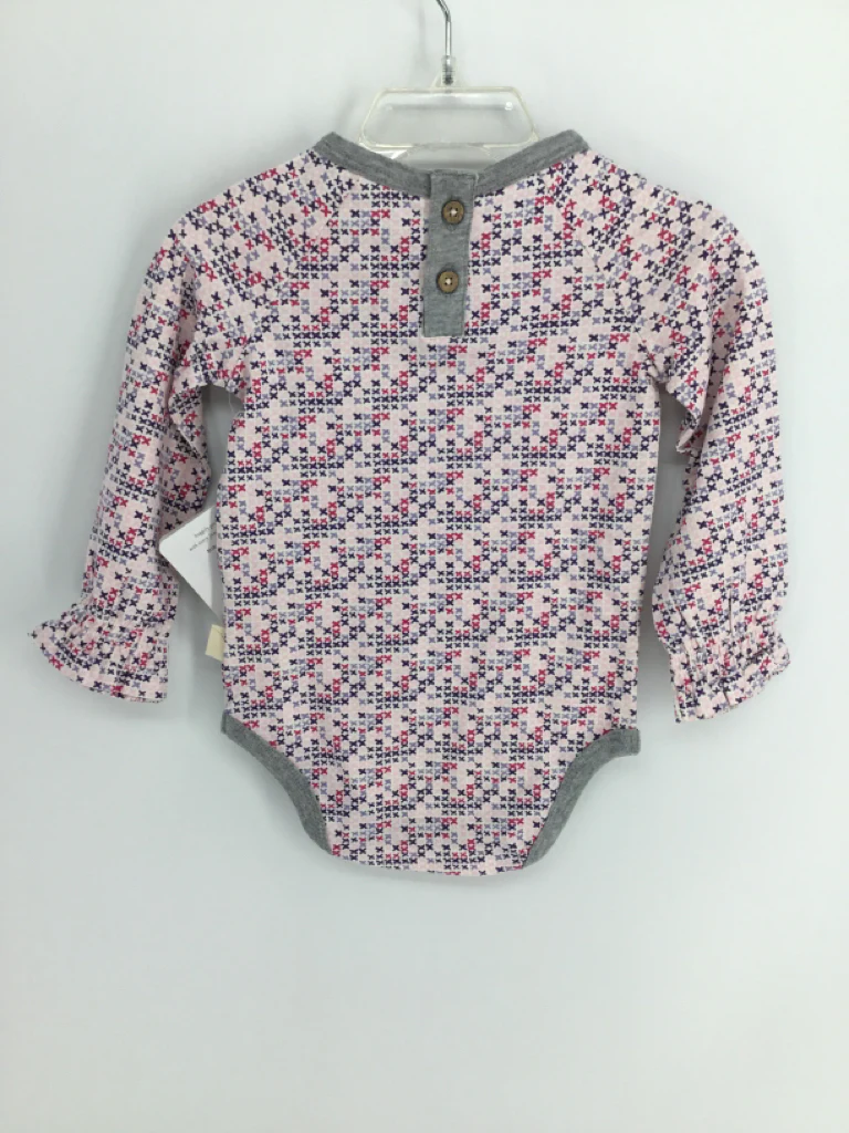 Burt's Bees Baby Child Size 6-9 Months Pink Onesie - Image 3