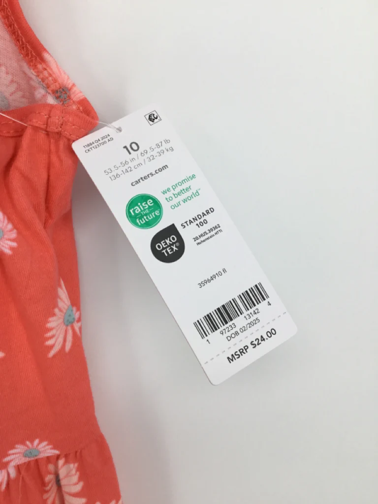 Carter's Child Size 10 Peach Dress - girls - Image 2