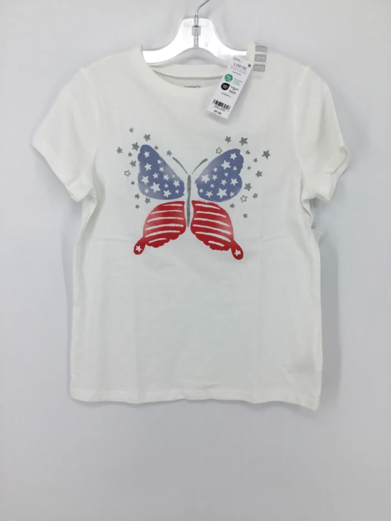 Carter's Child Size 10 White Stars & Stripes T-Shirt