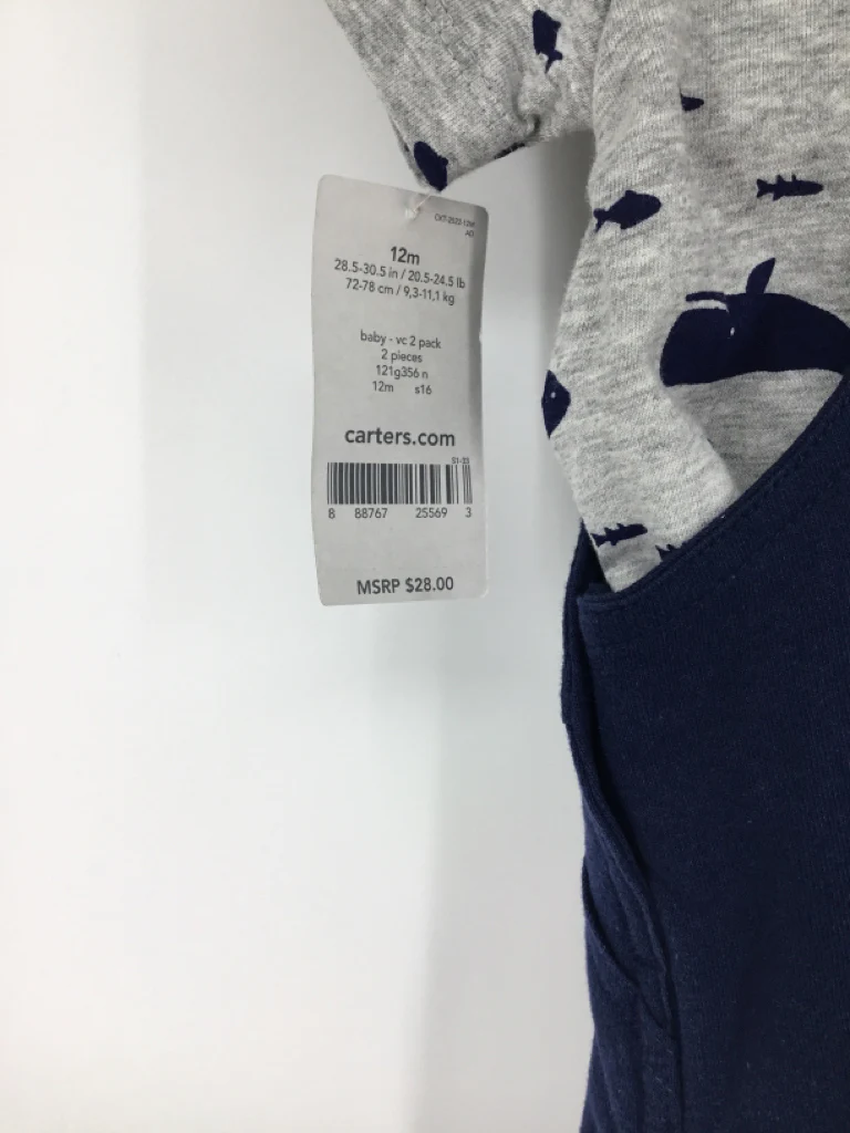 Carter's Child Size 12 Months Navy Solid Outfit - boys - Image 2