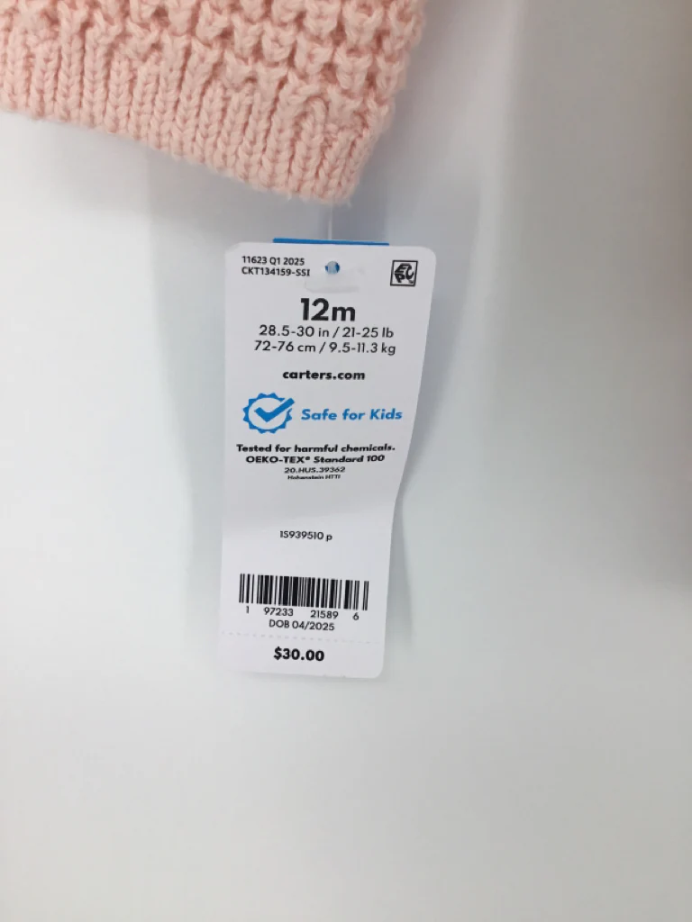 Carter's Child Size 12 Months Pink Sweater - girls - Image 2
