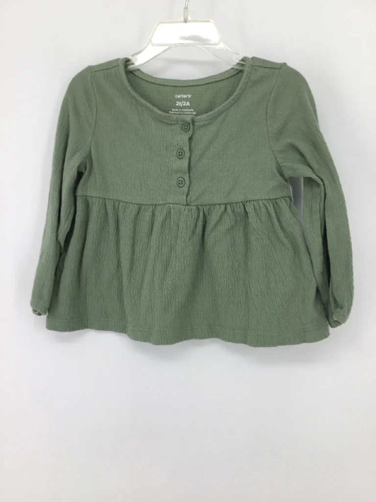 Carter's Child Size 2 Green Shirt - girls