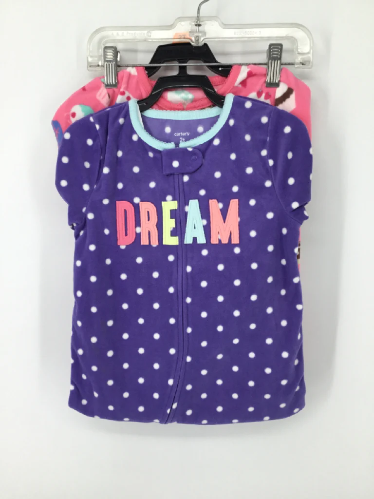 Carter's Child Size 2 Purple Sleepers