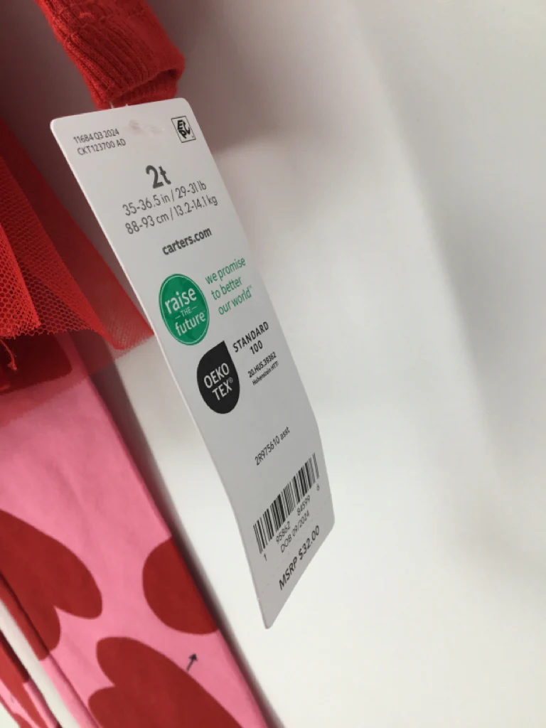 Carter's Child Size 2 Red Valentine's Day Outfit - Image 2