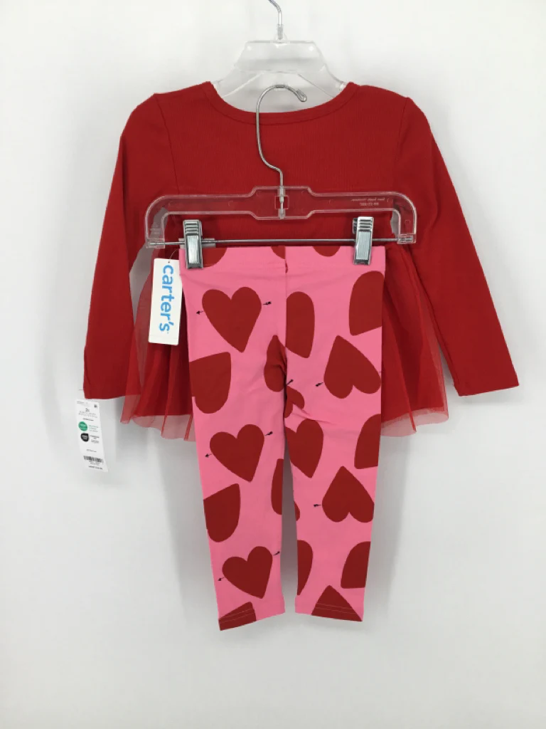 Carter's Child Size 2 Red Valentine's Day Outfit - Image 3