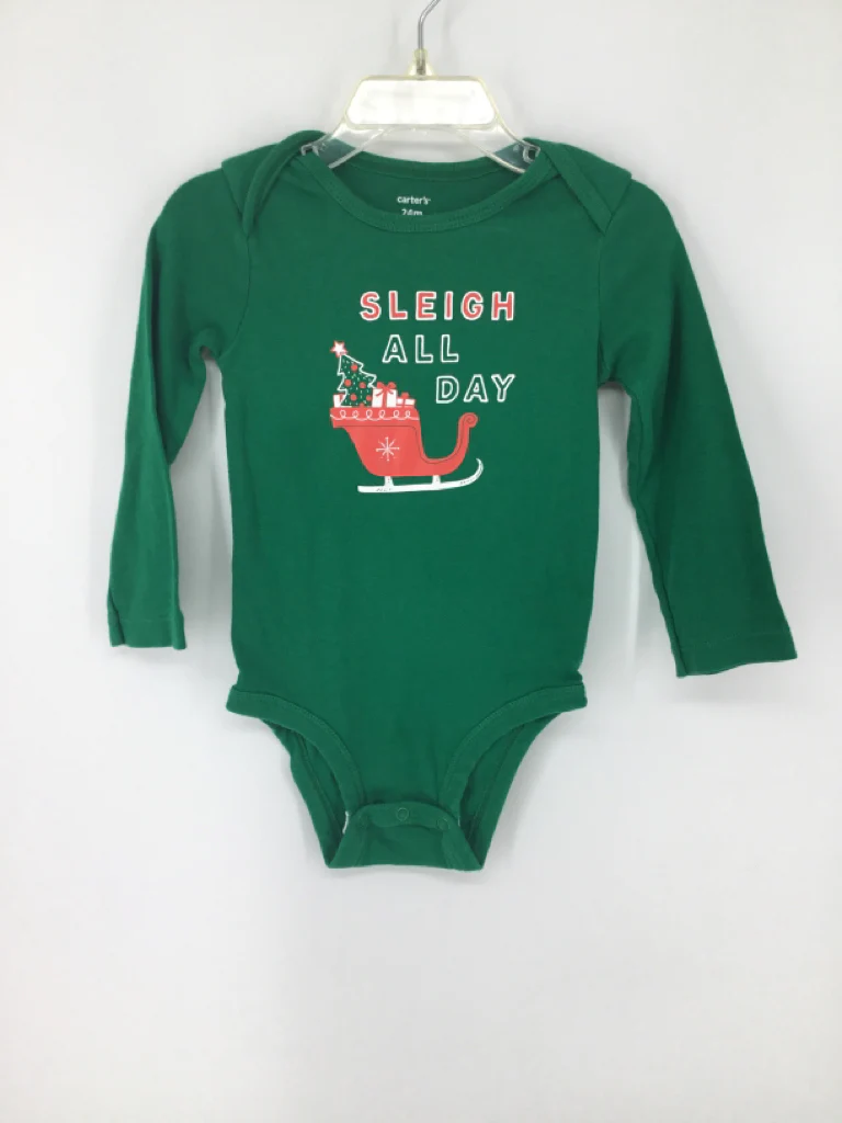 Carter's Child Size 24 Months Green Christmas Onesie