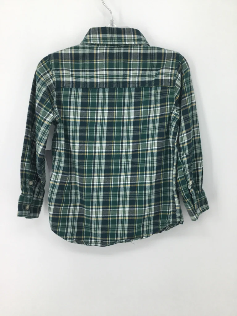 Carter's Child Size 24 Months Green Plaid Shirt - boys - Image 2
