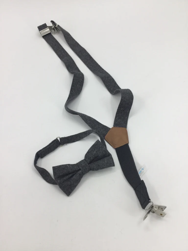 Carter's Child Size 3 Gray Solid Belt/Suspenders