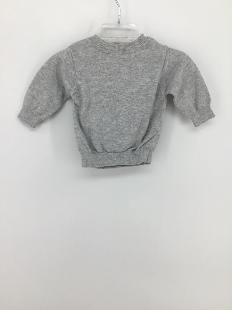 Carter's Child Size 3 Months Gray Christmas Sweater - Image 2