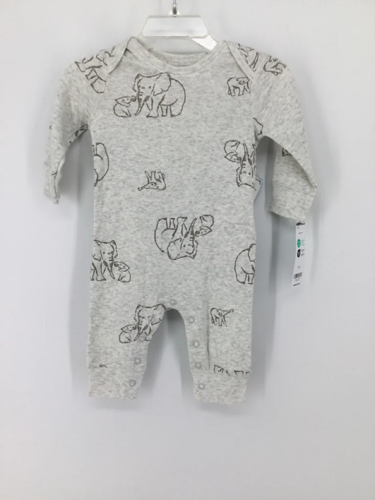 Carter's Child Size 3 Months Gray Elephant Outfit - boys