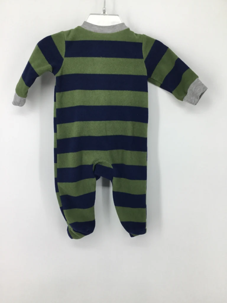 Carter's Child Size 3 Months Green Sleepers - Image 2