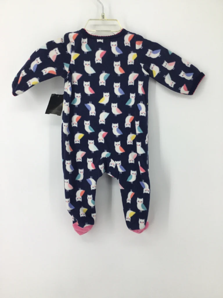 Carter's Child Size 3 Months Navy Sleepers - Image 2