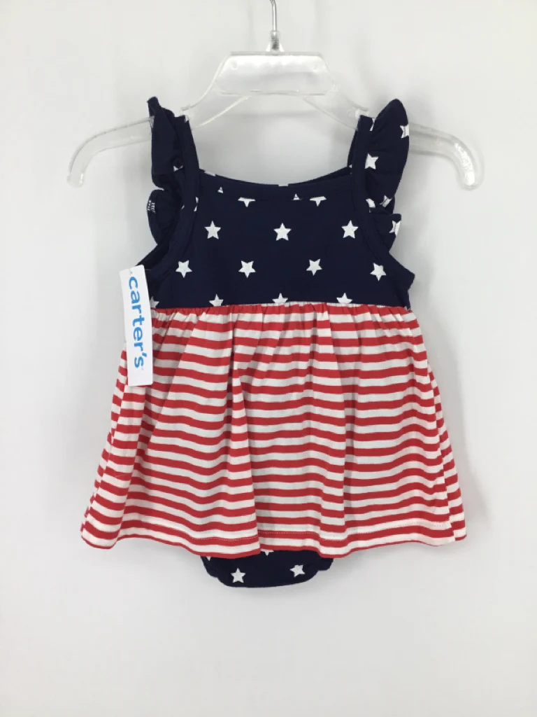 Carter's Child Size 3 Months Navy Stars & Stripes Outfit - Image 3