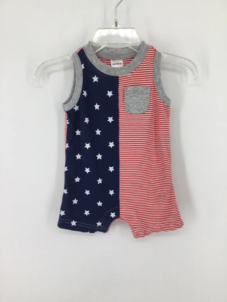 Carter's Child Size 3 Months Navy Stars & Stripes Outfit