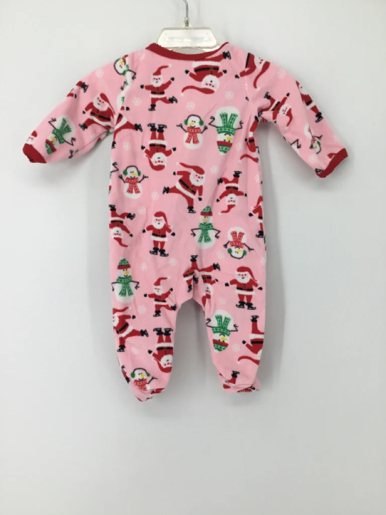Carter's Child Size 3 Months Pink Christmas Sleeper - Image 2