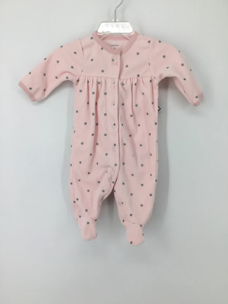 Carter's Child Size 3 Months Pink Sleepers