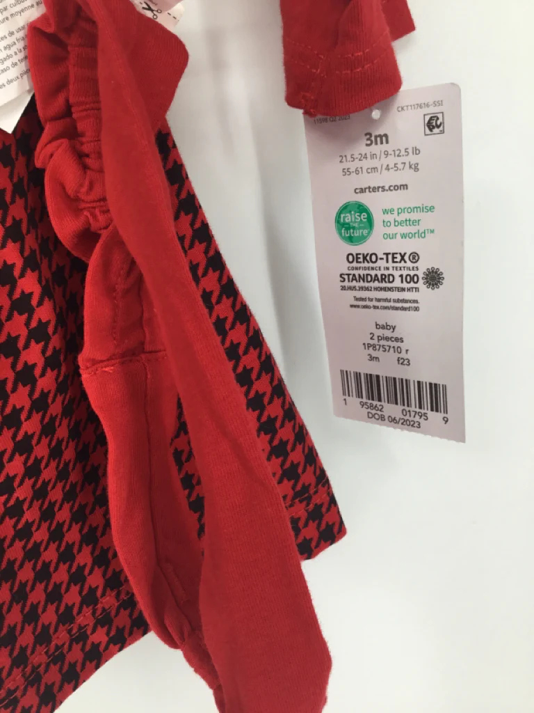 Carter's Child Size 3 Months Red Christmas Dress - Image 2