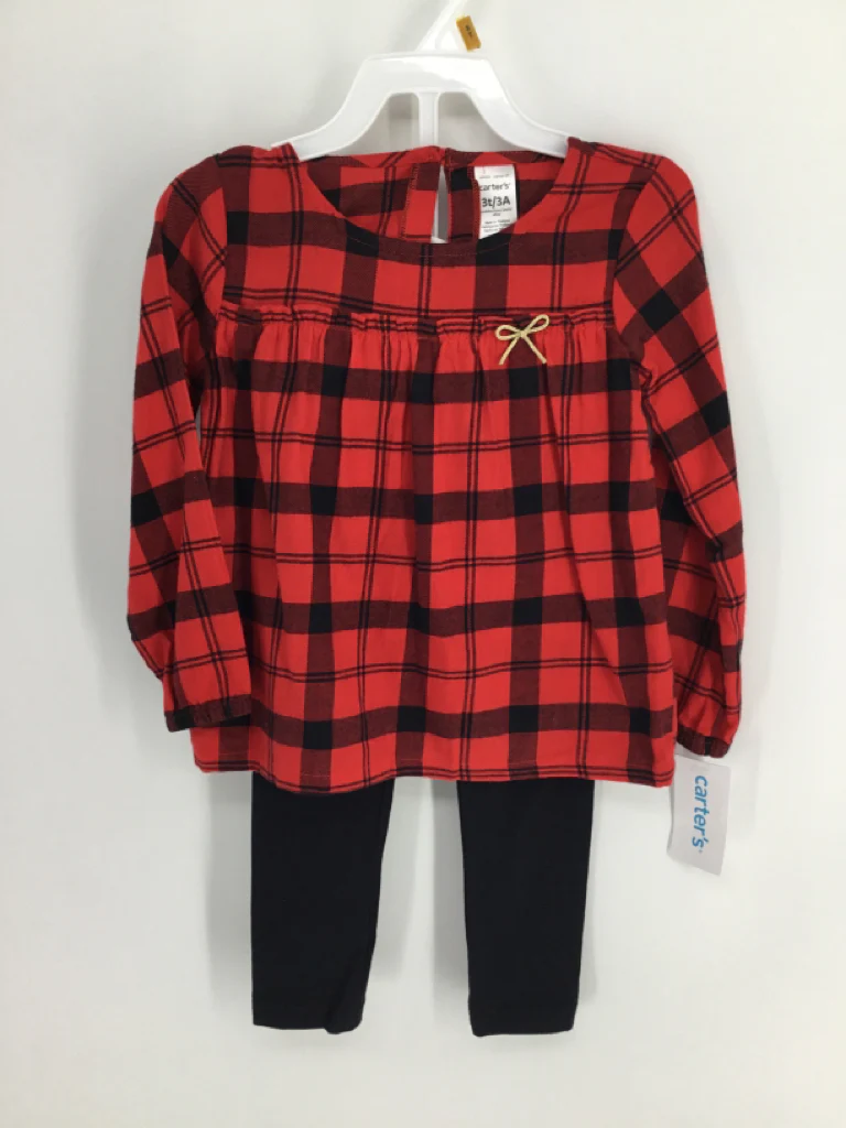 Carter's Child Size 3 Red Outfit - girls
