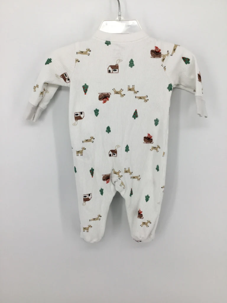Carter's Child Size 3 Months White Christmas Sleeper - Image 2