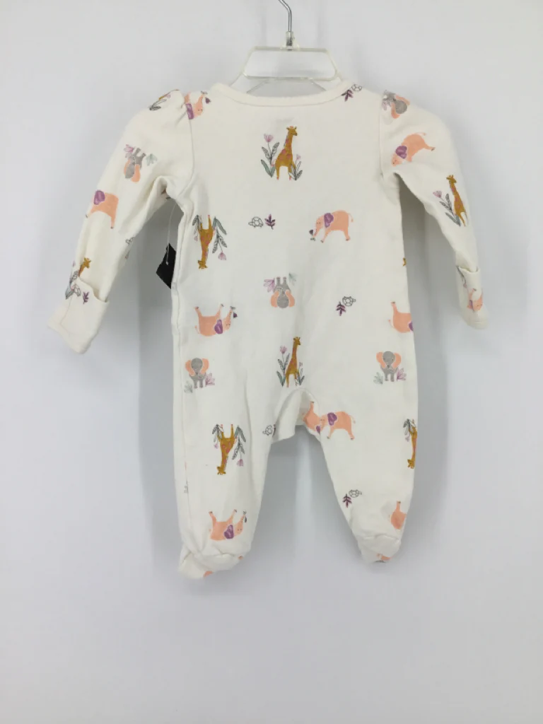 Carter's Child Size 3 Months White Sleepers - Image 2