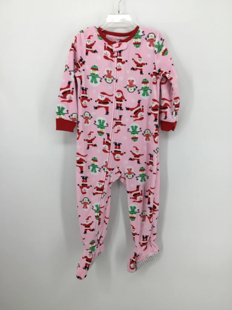 Carter's Child Size 3 Pink Christmas Sleeper