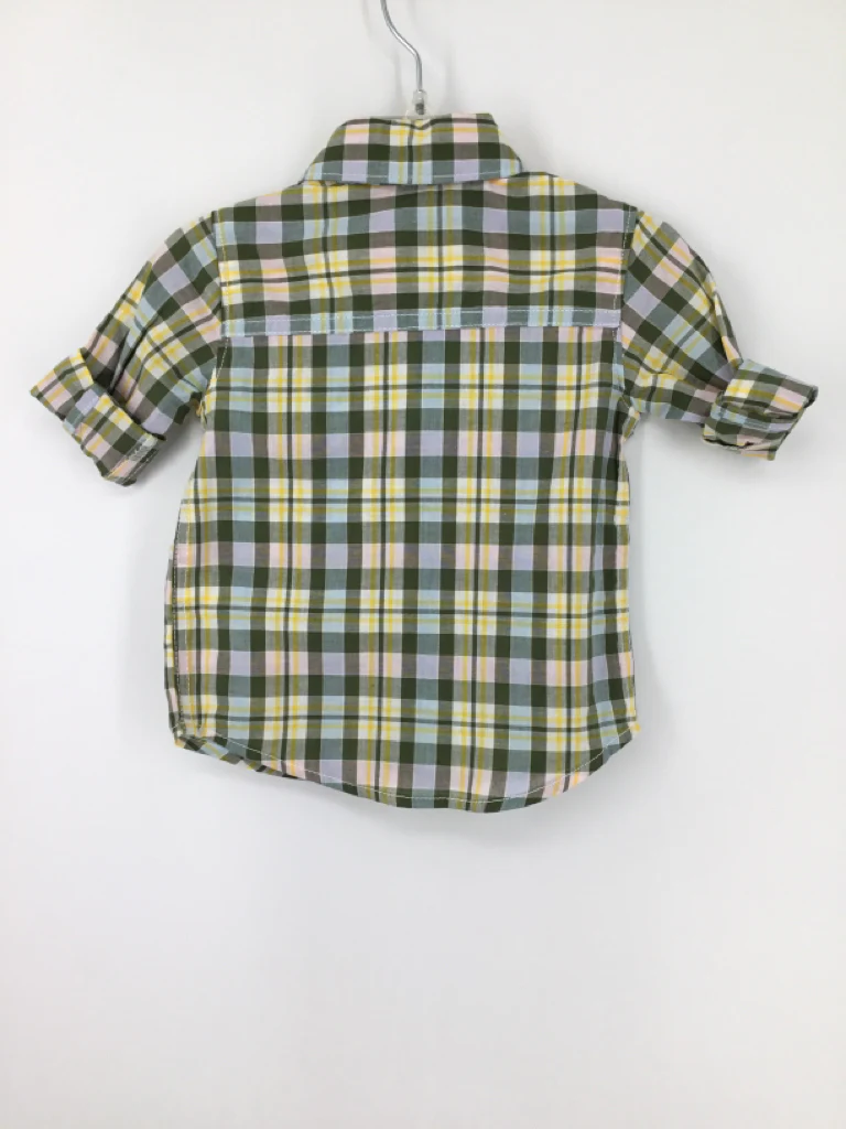 Carter's Child Size 6 Months Green Plaid Shirt - boys - Image 3