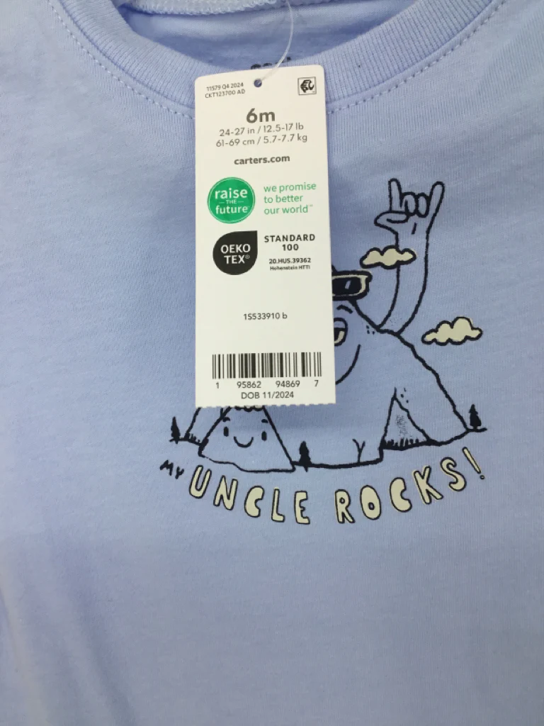 Carter's Child Size 6 Months Blue Onesie - Image 2