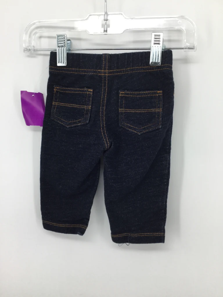 Carter's Child Size 6 Months Blue Solid Pants - boys - Image 2