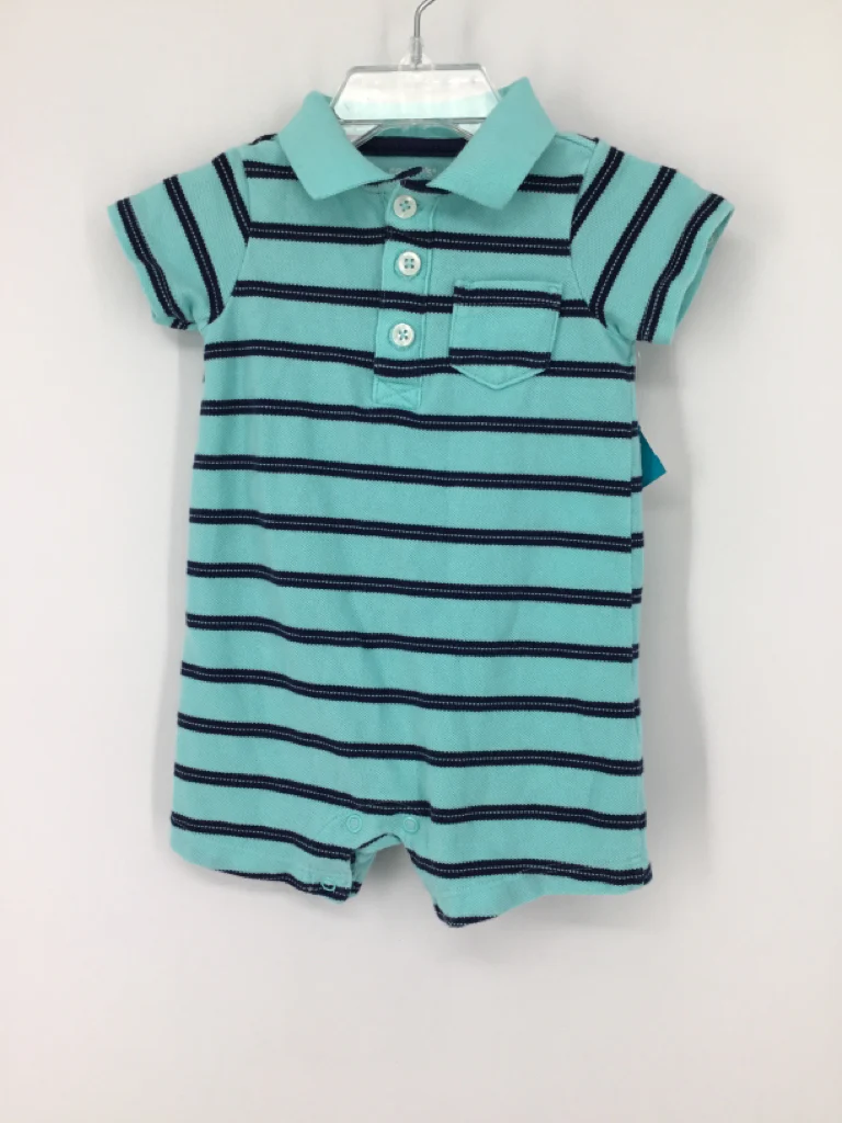 Carter's Child Size 6 Months Blue Stripe Outfit - boys