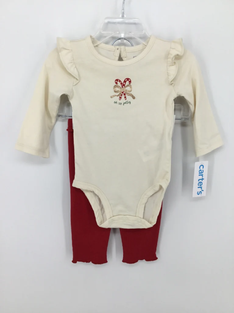 Carter's Child Size 6 Months Cream Christmas