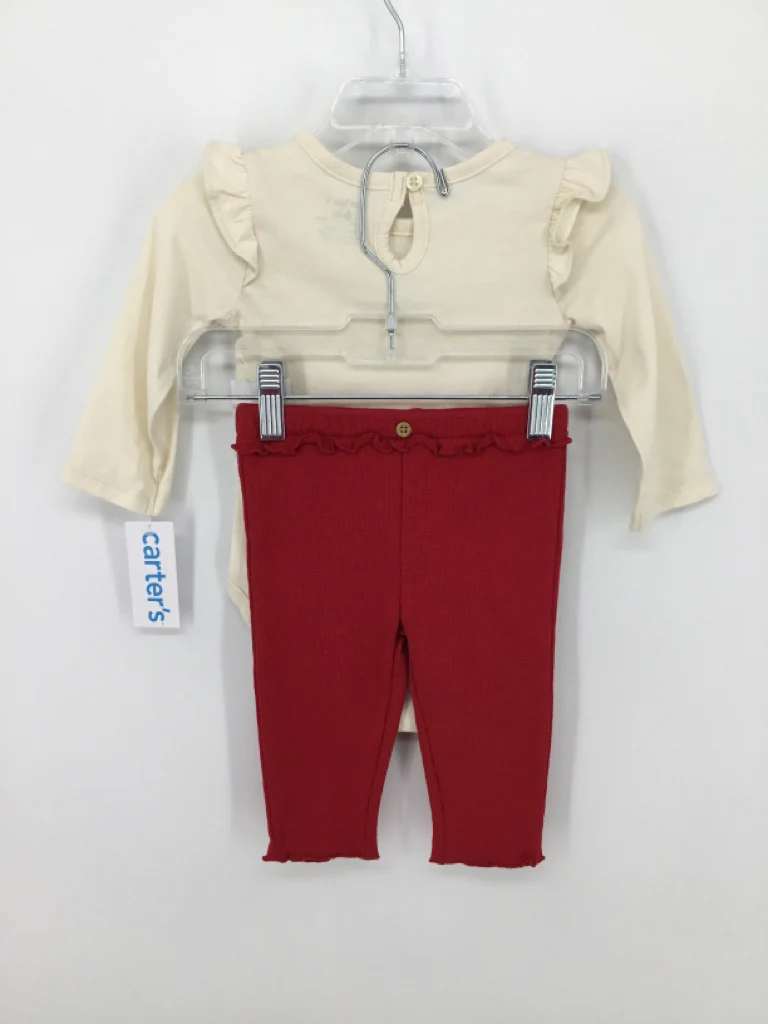 Carter's Child Size 6 Months Cream Christmas - Image 3