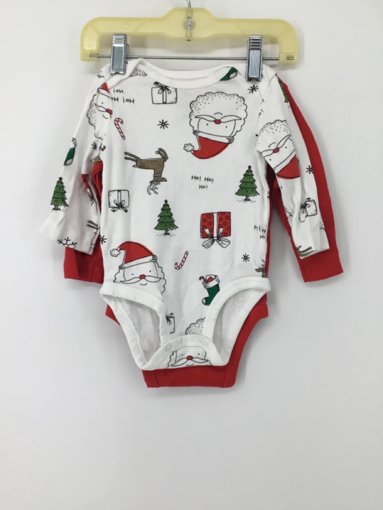 Carter's Child Size 6 Months Red Christmas Onesie Set of 2 - Image 2
