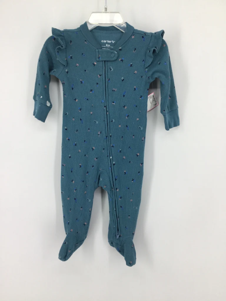 Carter's Child Size 6 Months Teal Sleepers