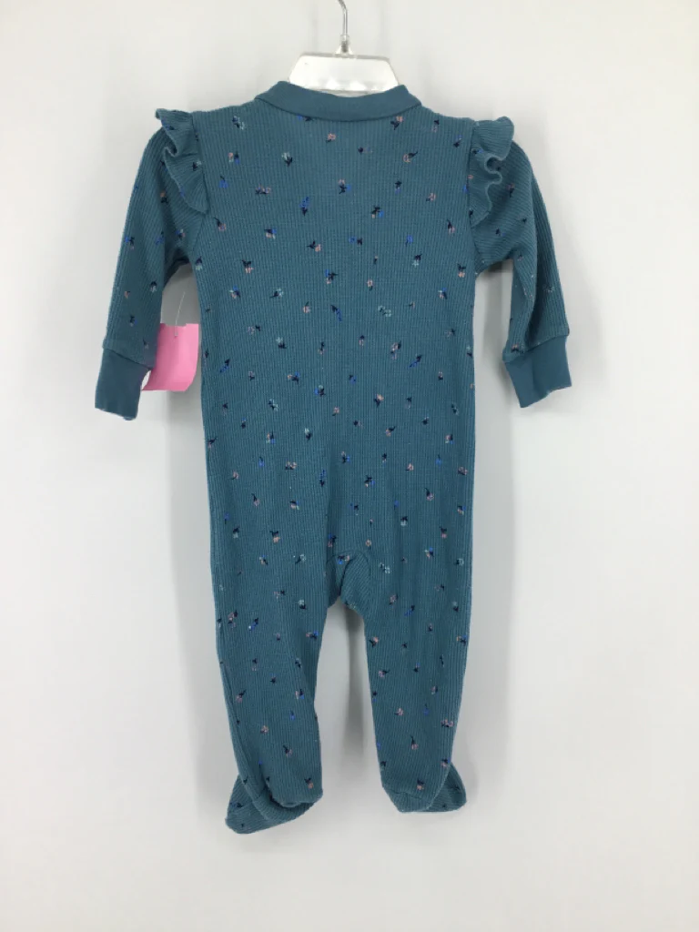 Carter's Child Size 6 Months Teal Sleepers - Image 2