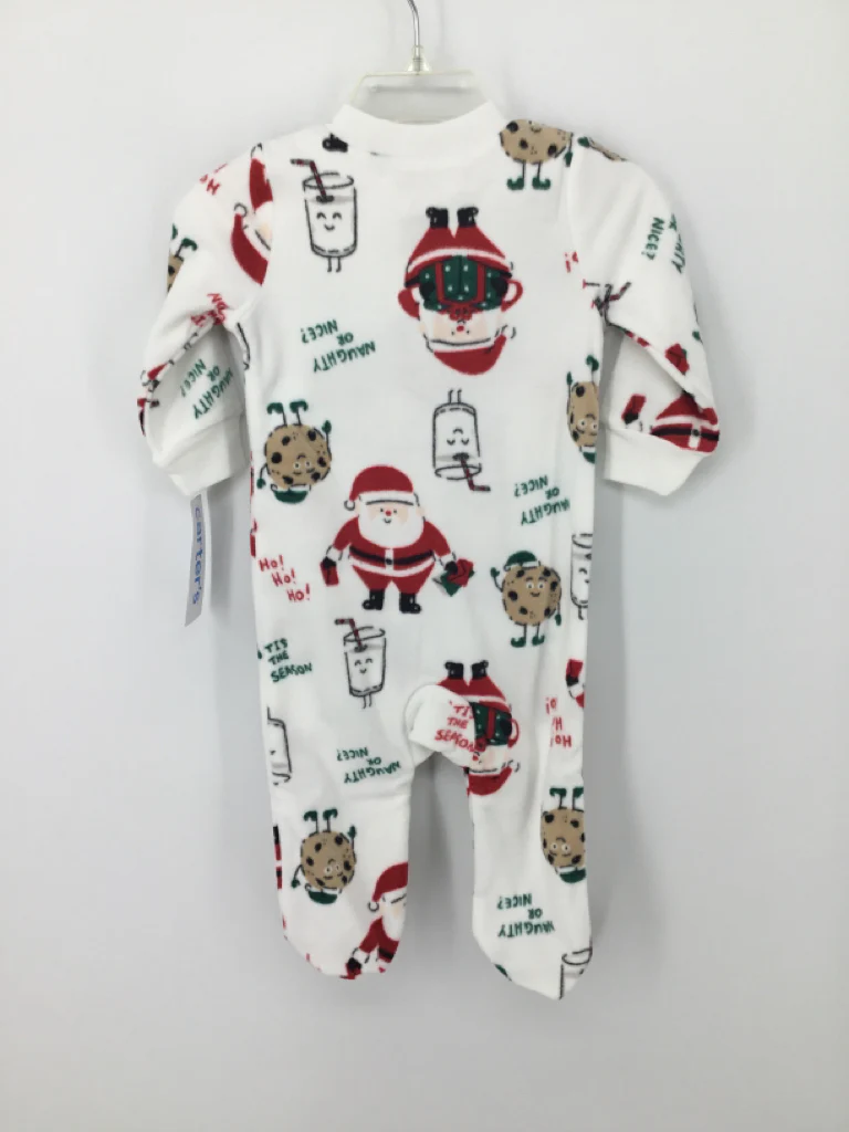 Carter's Child Size 6 Months White Christmas Sleeper - Image 3