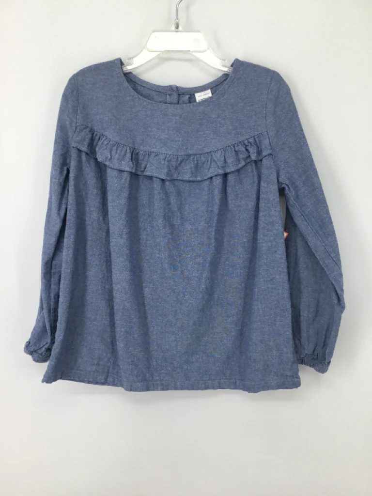Carter's Child Size 7 Blue Shirt - girls