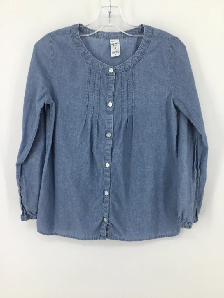 Carter's Child Size 8 Blue Shirt - girls