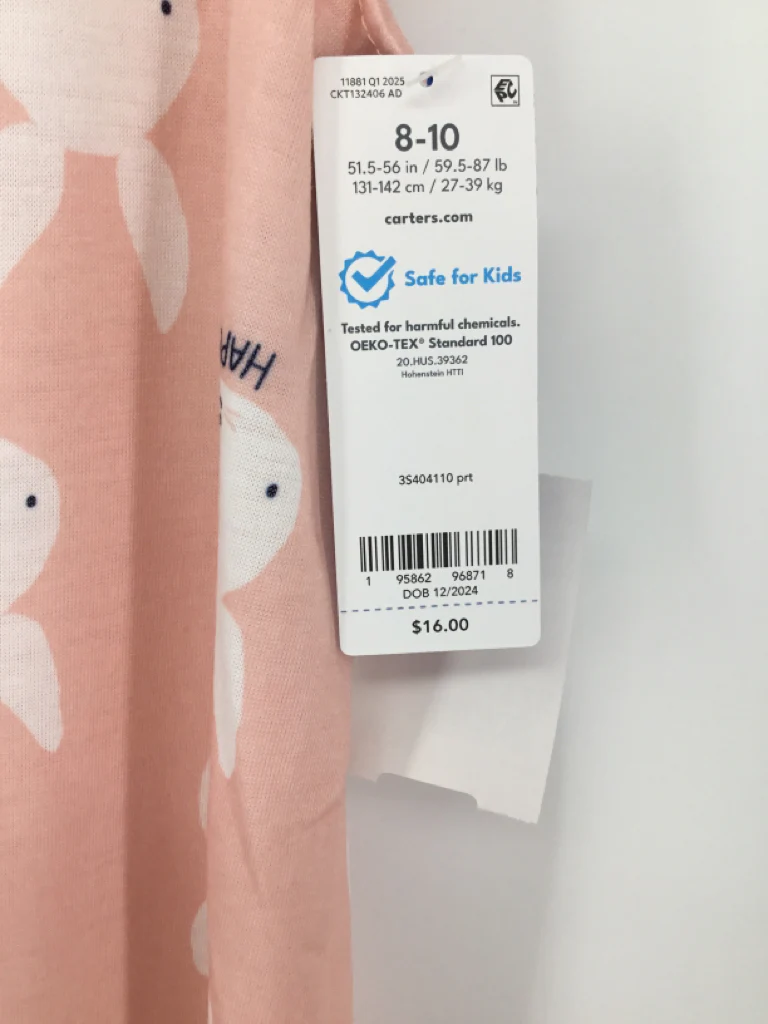 Carter's Child Size 8 Pink Easter Pajamas - Image 2