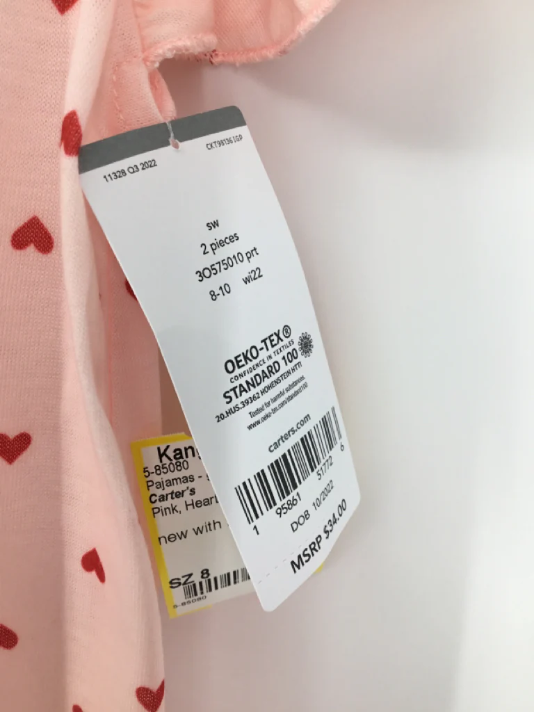 Carter's Child Size 8 Pink Pajamas - girls - Image 2